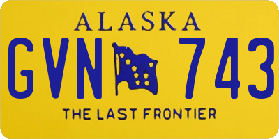 AK license plate GVN743