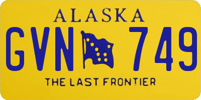 AK license plate GVN749