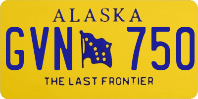 AK license plate GVN750