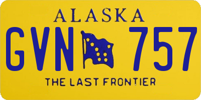 AK license plate GVN757