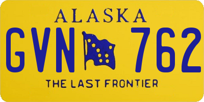 AK license plate GVN762