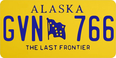 AK license plate GVN766