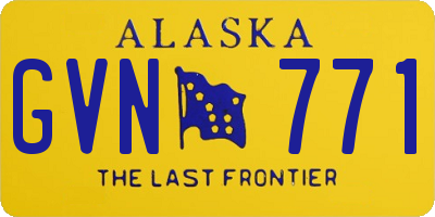 AK license plate GVN771