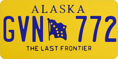 AK license plate GVN772