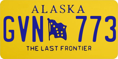 AK license plate GVN773