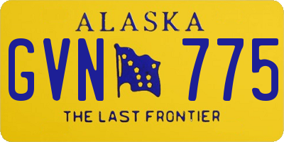 AK license plate GVN775