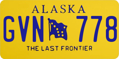 AK license plate GVN778