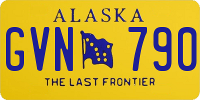 AK license plate GVN790