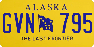 AK license plate GVN795