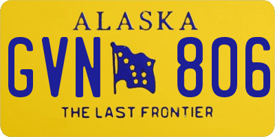 AK license plate GVN806
