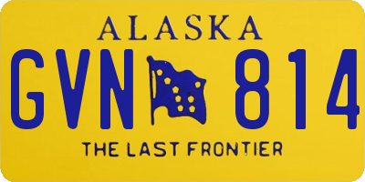 AK license plate GVN814