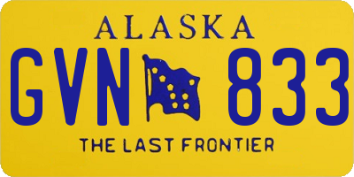 AK license plate GVN833