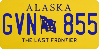 AK license plate GVN855