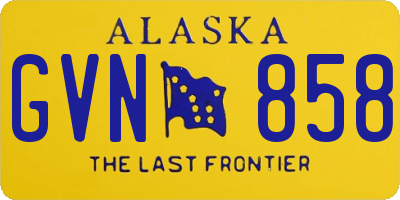 AK license plate GVN858