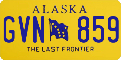 AK license plate GVN859