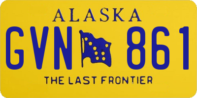 AK license plate GVN861