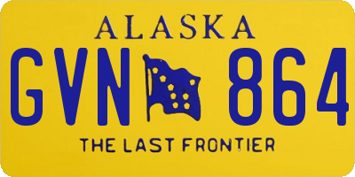 AK license plate GVN864