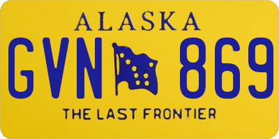 AK license plate GVN869
