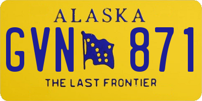 AK license plate GVN871