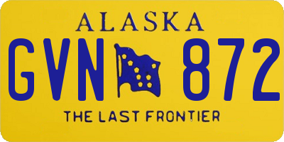 AK license plate GVN872