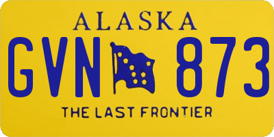 AK license plate GVN873