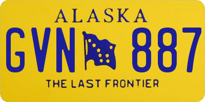 AK license plate GVN887