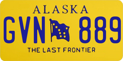 AK license plate GVN889