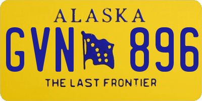 AK license plate GVN896
