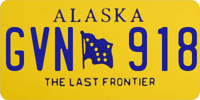 AK license plate GVN918