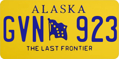 AK license plate GVN923