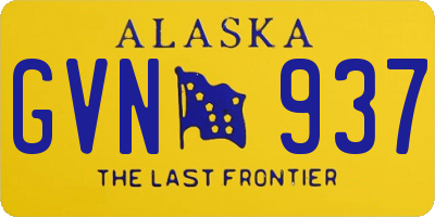 AK license plate GVN937