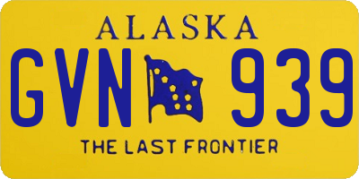 AK license plate GVN939