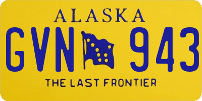 AK license plate GVN943