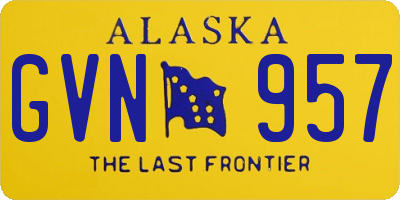 AK license plate GVN957