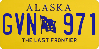 AK license plate GVN971