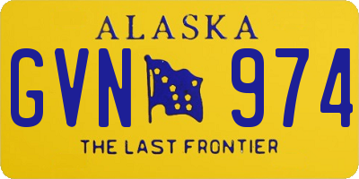 AK license plate GVN974