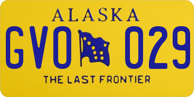 AK license plate GVO029