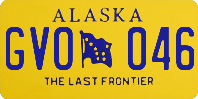 AK license plate GVO046