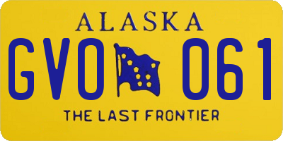 AK license plate GVO061