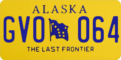 AK license plate GVO064