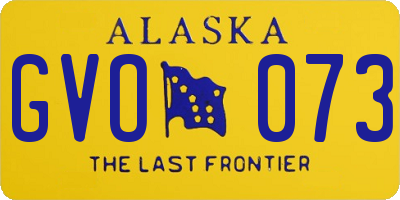 AK license plate GVO073