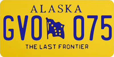 AK license plate GVO075