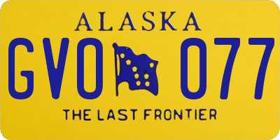 AK license plate GVO077