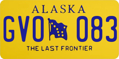 AK license plate GVO083
