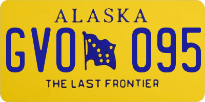 AK license plate GVO095