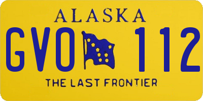 AK license plate GVO112