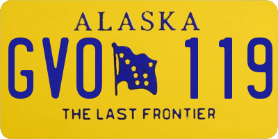 AK license plate GVO119