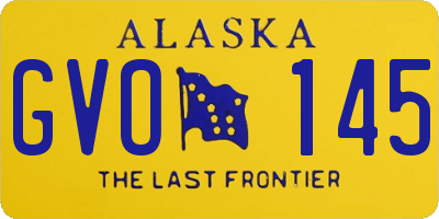 AK license plate GVO145