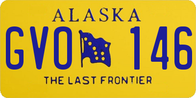 AK license plate GVO146