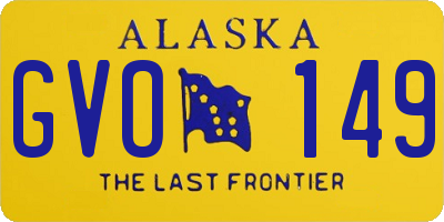 AK license plate GVO149